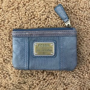 Blue Leather Fossil Wallet/Small Card Holder 💙